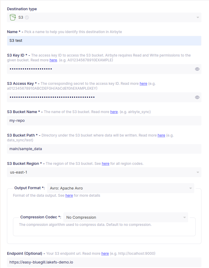 Airbyte - lakeFS Community Documentation